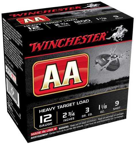 12 Gauge 25 Rounds Ammunition Winchester 2 3/4" 1 1/8 oz Lead #9